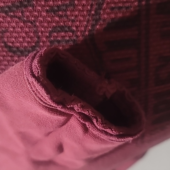 HARLEY DAVIDSON Long Sleeve Thermal Shirt XL Maroon Bikercore Graphic Tee EUC - Picture 7 of 13